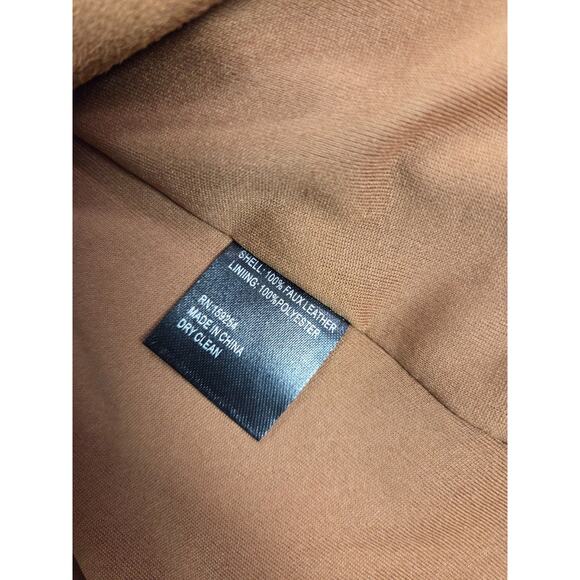 Toccin NY NWT Faux Suede Short-sleeve Dress In Cognac Plus Size 22 - Picture 3 of 7